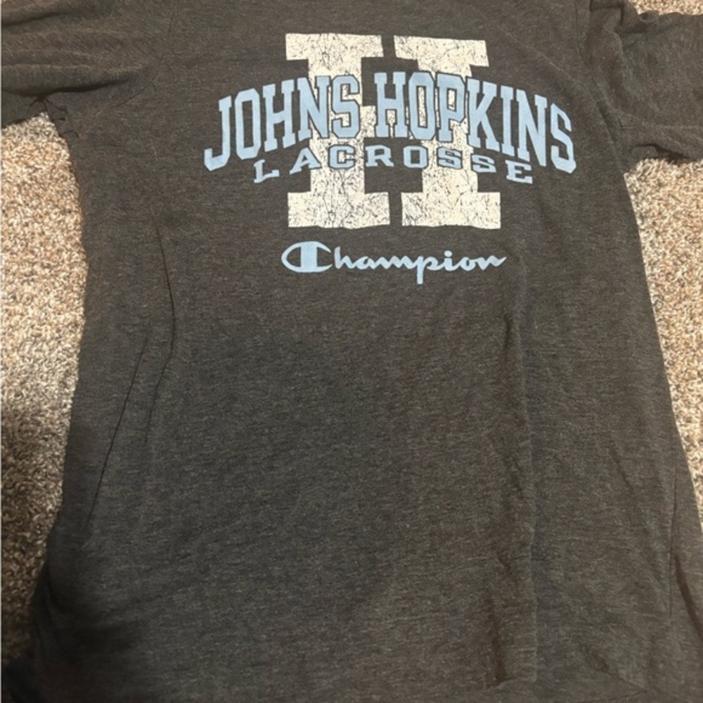 Champion Dark Gray Johns Hopkins Lacrosse Tee youth large